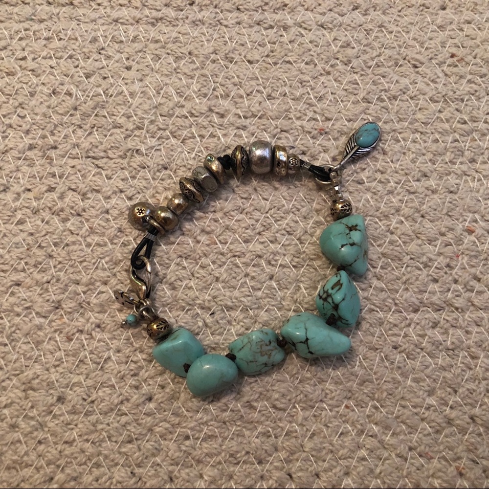 Lucky Brand turquoise and silver bracelet